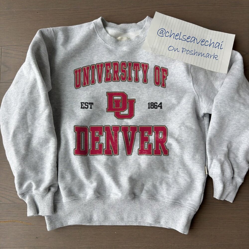 90s Vintage University of Denver Sweatshirt, Denver College Shirt For Men Women